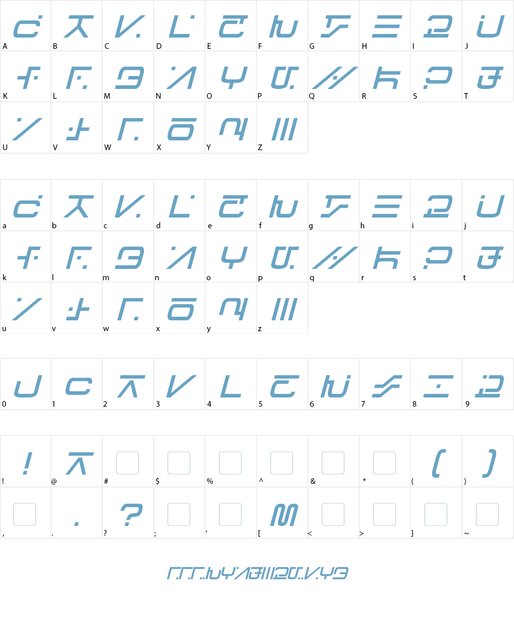 Visitor Script Font Character